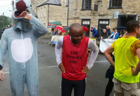 Fundraising for Achieve Africa – Wool Sack Race, Tetbury, Gloucestershire.